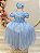 Vestido Infantil Azul Bebê Tule Renda Casamento Luxo - Imagem 1