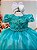 Vestido Infantil Verde Tule Renda Casamento Luxo - Imagem 2