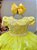 Vestido Infantil Amarelo Tule Renda Casamento Luxo - Imagem 2
