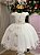 Vestido Infantil Daminha Midi Florista Jardim Encantado Off - Imagem 1