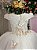 Vestido Infantil Daminha Midi Florista Jardim Encantado Off - Imagem 2