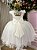 Vestido Infantil Daminha Midi Florista Jardim Encantado Off - Imagem 3