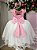 Vestido Infantil Daminha Midi Florista Jardim Encantado Rose e Off - Imagem 4