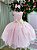 Vestido Infantil Daminha Regata Flores Rosa Bebe - Imagem 1