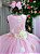 Vestido Infantil Daminha Regata Flores Rosa Bebe - Imagem 2