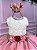 Vestido Infantil Daminha Midi Florista Jardim Encantado Rose e Off - Imagem 4