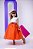 Vestido Infantil Daminha Midi Florista Jardim Encantado Terracota e Off - Imagem 4