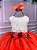 Vestido Infantil Daminha Midi Florista Jardim Encantado Terracota e Off - Imagem 2