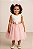Vestido Infantil Daminha Midi Florista Jardim Encantado Rosa Bebe e Off - Imagem 3