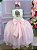 Vestido Infantil Daminha Midi Florista Jardim Encantado Rosa Bebe e Off - Imagem 2