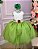 Vestido Infantil Daminha Midi Florista Jardim Encantado Verde e Off - Imagem 1