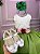 Vestido Infantil Daminha Midi Florista Jardim Encantado Verde e Off - Imagem 2