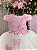 Vestido Infantil Daminha Midi Florista Jardim Encantado Rosa Bebe e Off - Imagem 3