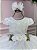 Vestido Infantil Daminha Midi Flores Branco - Imagem 4