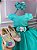Vestido Infantil Daminha Midi Flores Verde - Imagem 2