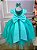 Vestido Infantil Daminha Midi Flores Verde - Imagem 3