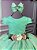 Vestido Infantil Daminha Midi Flores Verde Menta - Imagem 2