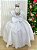 Vestido Formatura Branco Longo Tule Pipoquinha - Imagem 3