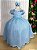 Vestido Formatura Azul Bebe Longo Tule Pipoquinha - Imagem 1