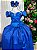Vestido Azul Royal Formatura Dama Manga Princesa Tule Glitter - Imagem 4