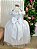 Vestido Branco Formatura Dama Manga Princesa Tule Glitter - Imagem 3