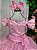 Vestido Rosa Claro Formatura Dama Manga Princesa Tule Glitter - Imagem 4