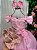 Vestido Rosa Claro Formatura Dama Manga Princesa Tule Glitter - Imagem 5