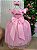 Vestido Rosa Claro Formatura Dama Manga Princesa Tule Glitter - Imagem 3