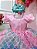 Vestido Infantil Sereia Ariel Rosa Saia Colorida Escamas - Imagem 2