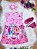 Vestido Infantil Trapézio da Patrulha Canina Sky Rosa Manga - Imagem 1