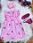 Vestido Infantil Trapézio da Patrulha Canina Sky Rosa Manga - Imagem 3