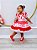 Fantasia Infantil Junino Vermelho Xadrez Babados Luxo - Imagem 6