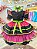 Vestido Infantil Junino Preto Colorido Babados Luxo - Imagem 2