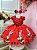 Vestido Minnie Vermelho Infantil Festas Luxo - Imagem 1