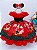 Vestido Infantil Minnie Vermelha Cinto Preto Strass Luxo - Imagem 1