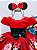 Vestido Infantil Minnie Vermelha Cinto Preto Strass Luxo - Imagem 2