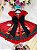 Vestido Infantil Minnie Vermelha Cinto Preto Strass Luxo - Imagem 5