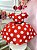 Vestido Minnie Vermelho Busto Com Strass Festas - Imagem 1