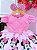 Vestido Infantil Minnie Rosa Cinto de Pérolas com Tiara - Imagem 4