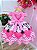 Vestido Infantil Minnie Rosa Cinto de Pérolas com Tiara - Imagem 5