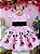 Vestido Infantil Minnie Rosa Com Pérolas Festas - Imagem 4