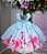 Vestido Floral Jardim das Borboletas Azul Infantil e Juvenil - Imagem 2