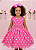 Vestido Infantil Minnie Rosa Bolinhas Brancas Festas Luxo - Imagem 1