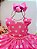 Vestido Infantil Minnie Rosa Bolinhas Brancas Festas Luxo - Imagem 3