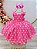 Vestido Infantil Minnie Rosa Bolinhas Brancas Festas Luxo - Imagem 6