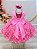 Vestido Infantil Minnie Rosa Bolinhas Brancas Festas Luxo - Imagem 2