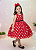 Vestido Infantil Minnie Vermelho Bolinhas Brancas Festas Luxo - Imagem 1