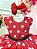 Vestido Infantil Minnie Vermelho Bolinhas Brancas Festas Luxo - Imagem 3