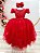 Vestido Formatura Vermelho Infantil Damas Casamento Festas Luxo - Imagem 1