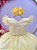 Vestido Infantil Longo Amarelo Apliques e Renda Damas - Imagem 3